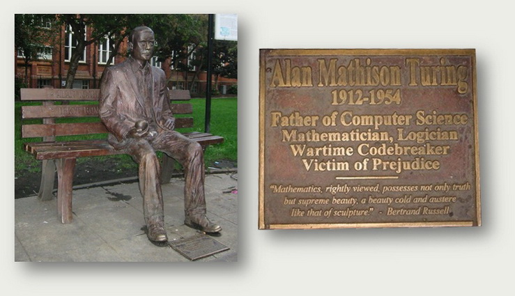 Памятник Алану Тьюрингу. Алан Матисон Тьюринг 1912 – 1954